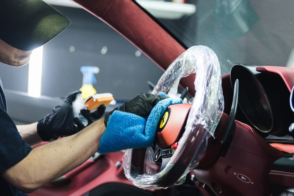 interior detaling ferrari