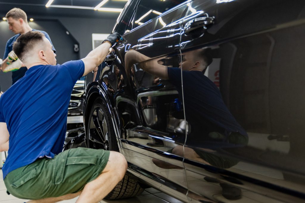 wrapping bentley with film